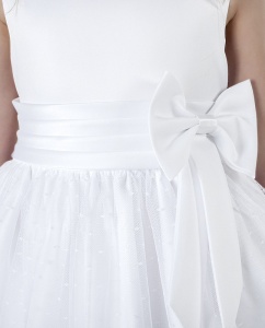 Girls Satin Baptism Gown Satin Sequin Christening Gown Pink Blue White